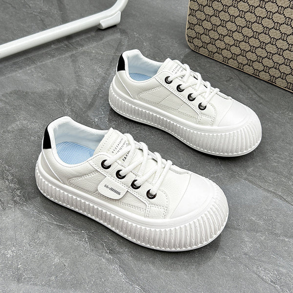 Chic Fall Platform Sneakers for Women in Beige, Khaki, and Black - Breathable Comfort Shoes with Height Boost.