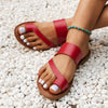 Plus-Size Women's Casual Flat Slip-On Sandals in Various Colors