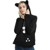 Women's Stylish Pet Pocket Hoodie Sweatshirt - Cozy Cat Lover Apparel
