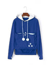 Women's Stylish Pet Pocket Hoodie Sweatshirt for Cat Lovers