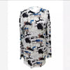 Stylish Women's Round Neck Art Print Tee with Painting Print - White Slim Fit Polyester T-shirt for Casual Elegance.