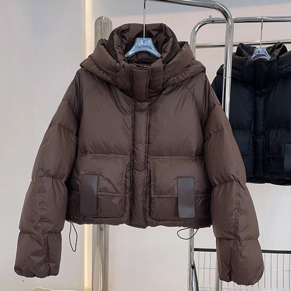 Chic White Duck Down Hooded Winter Coat - Slimming Design, Cozy & Stylish - Multiple Colors & Sizes - Women's Outerwear