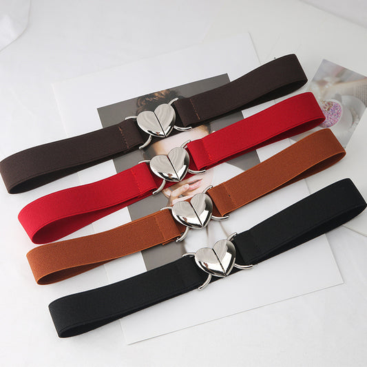 Women's Dress Elastic Elastic Narrow Belt All-matching