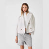 Chic European American Women's Striped Long-Sleeve Overcoat - Winter Fashion.