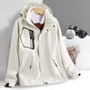 Lightweight Weather-Resistant Shell Jacket for Outdoor Activities in Polyester - Waterproof Cardigan Style, Large Sizes, All-Weather Gear.