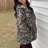 Trendy Camouflage Zip-Up Rain Jacket with 3D Pattern - Women's Outdoorwear