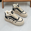 Comfy High-Top Women's Sneakers with Fleece Lining in Velvet Black
