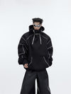 Premium Men's 3D Fleece Hoodie in Deep Charcoal Gray - Streetwear Chic & Cozy Style
