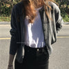 Stylish Thickened Velvet Cardigan in Dark Gray - Women's Winter Sweater