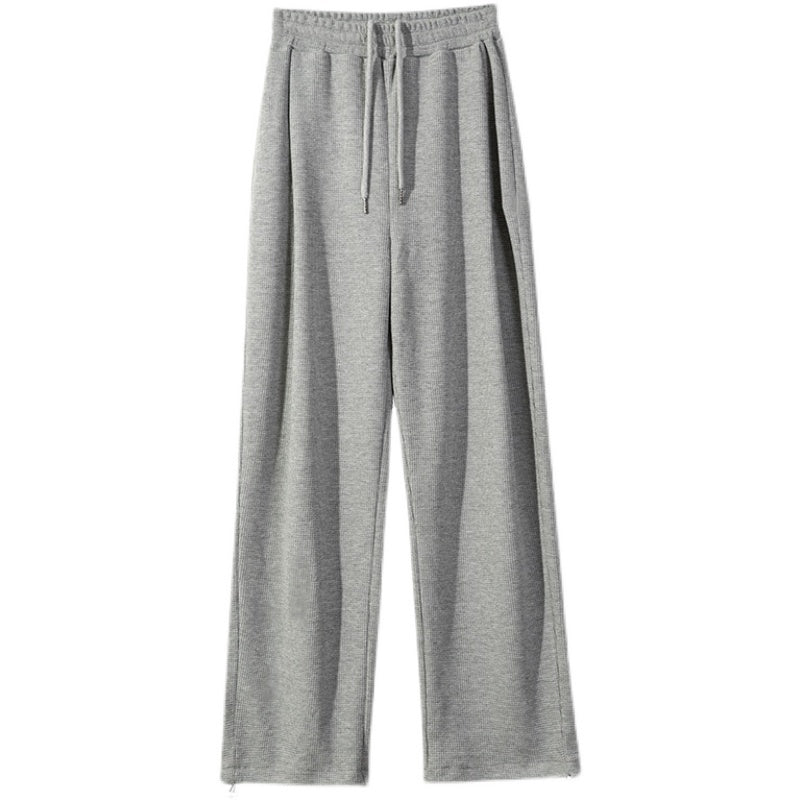 Straight Wide Leg Men's Knitted Track Sweatpants