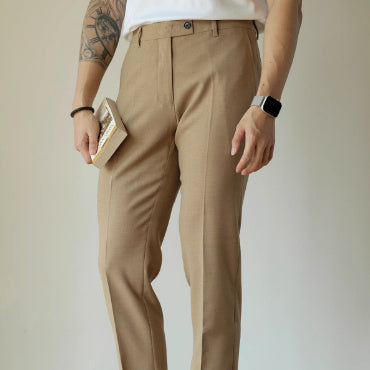 Men's Slim Fit Elastic Business Trousers in Various Colors & Sizes