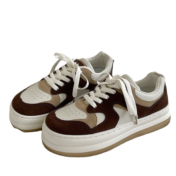 Sleek Height-Boost Platform Shoes with Rubber Sole & Color Plates