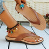 Plus Size Fashion Flip Flops Sandals in White, Black, Light Brown - PU Material, Herringbone Toe Holder, Rubber Sole - Women's Beach Footwear