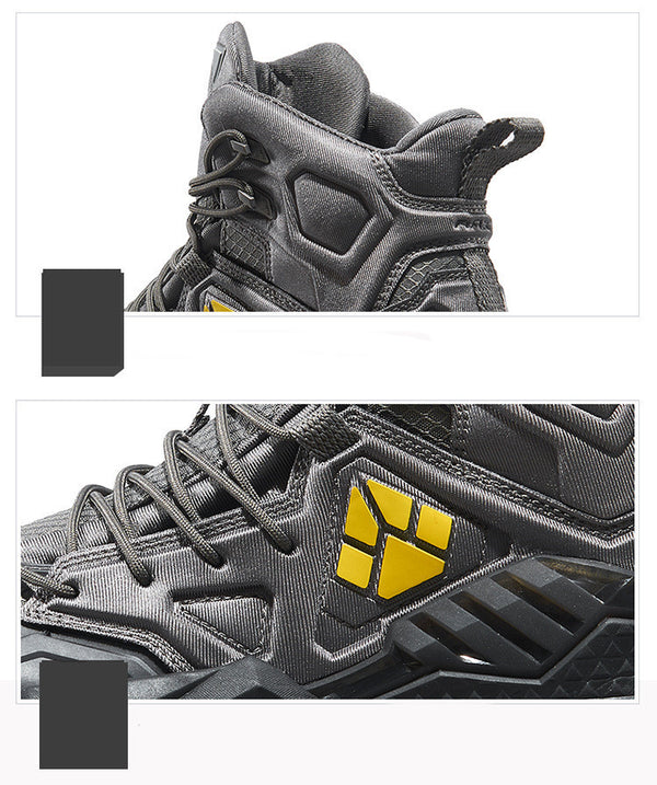 Stylish Water-Resistant Hiking Shoes, Durable Rubber Outsole, Men's Outdoor Footwear