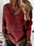 Chic Retro V-Neck Women's Long-Sleeve T-shirt in 3D Prints, Multiple Colors