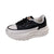 Trendy Korean Style Lightweight Running Shoes in Black, White, and Red - Women's Footwear for Sports or Casual Outings