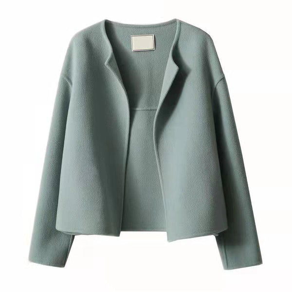 Chic Cardigan Top in Matcha, Loose Fit Cotton Coat