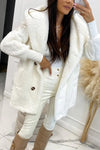 Casual Women's Plush Loose Hooded Coat in Multiple Colors, Fall/Winter Fashion - Sizes S to 3XL