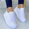 Women's Casual Sneakers in Assorted Colors - Stylish and Comfortable PU Shoes for Everyday Wear