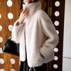 Women's Thermal Turtleneck Cardigan in White, Light Green, and Khaki - Cozy Winter Fleece Padded Coat. Sizes M to 8XL. Versatile, Stylish, Functional.