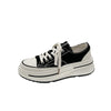 Chic Casual Sports Sneakers for Women in Black - Comfortable and Stylish Shoes with Mesh Lining and Mid-Heel Wedge Design - Size 35-40