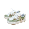 Chic Hong Kong Dad-Style Green Platform Sports Shoes for Women