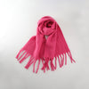 Winter Women's Cashmere-Like Tassel Scarf in Solid Colors - Soft Polyester - 195*43cm - Various Styles - Warm Winter Accessory