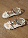 Women's Rhinestone Flower Flat Sandals - Plus Sizes - Various Colors & Sizes - Comfortable & Stylish - Lightweight & Durable - Women's Footwear