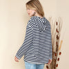 Shiying Striped Hooded Sweater for Women, Autumn & Winter Fashion in Stripes/Plaid, Red, Sizes S-2XL, Polyester Fabric