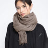 Luxurious Unisex Wool Scarf in Solid Colors, Thick Winter Fashion Accessory