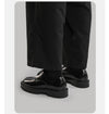 Customized Low-Cut Leather Shoes with Thick Sole and Split Toe Design - Casual Style for Men