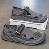 Men's Breathable Anti-Slip Mesh Wading Sandals in Gray, Khaki, and Black - Outdoor Adventure Footwear with Velcro Closure