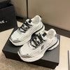 Stylish Women's Mesh Sneakers | All-Match Casual Shoes | Mid-Top Design | Lace-Up Closure | Black or Pink | Women's Sneakers