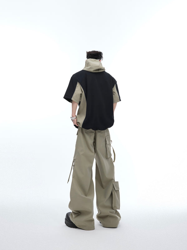 Casual Duo-Outfit Hooded T-Shirt & Cargo Pants Set - Summer Leisure Wear - Unisex Fashion Style