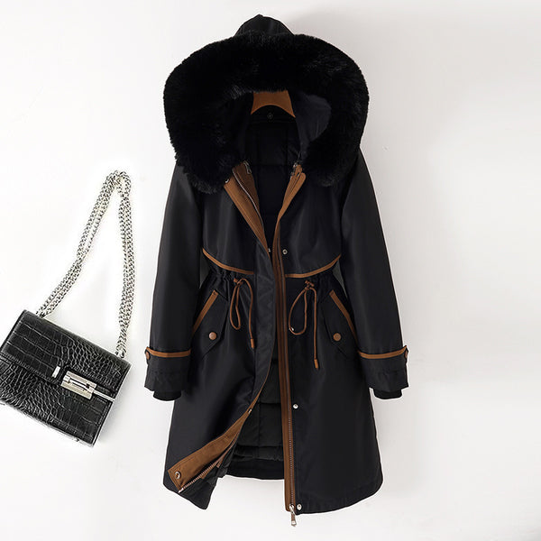 Women's Cotton-Padded Coat with Removable Lining - Stylish, Versatile, Large Size Range - Chic Outerwear in Various Colors