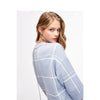 Chic Pullover Sweater with Small Fragrance Style, Check Pattern, Cozy Feel, Loose Fit.