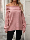 Women's Versatile Loose Sweater, Gray, Apricot, Pink - Sizes S-XL, Polyester Knit, Long Sleeve Chic Pullover