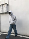 Cozy Cotton Hooded Sweater with Stitched Design - Black/Grey - S to XL Sizes - Winter Fashion