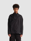 Unisex Diagonal Zipper Hooded Coat in Black or Apricot - Stylish & Warm