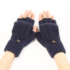 Warm & Stylish Wool Fingerless Gloves for Women - Touch-Screen Compatible