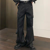 Rugged Straight-leg Work Trousers in Khaki and Black | Heavyweight Polyester | Men's Workwear Fashion