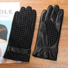 Men's Sheepskin Touch Screen Gloves with Velvet Lining in Black or Brown