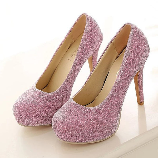 Alluring Round-Toe High Heel Stilettos in Black PU Leather, 6-8cm Heel Height - Viscose Technology for Durability - Women's Fashion Footwear