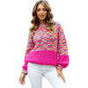 Multicolor Loose Fit Sweater for Leisure Wear, Acrylic Fiber, Comfortable and Stylish Pullover Sweater