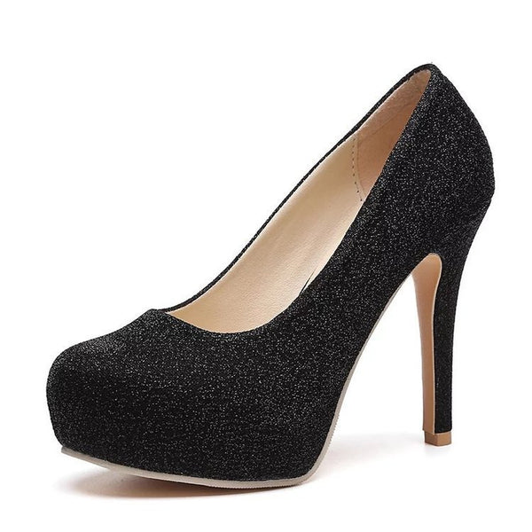 Alluring Round-Toe High Heel Stilettos in PU Leather - Viscose Technology, Thin Heel, Women's Fashion Footwear