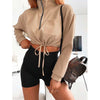 Trendy Women's Short Hoodie for Fall - Cozy Streetwear Fashion