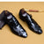 Elegant Men's Black Leather Business Shoes - Pointed Style - Sizes 37-46