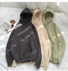 Cozy Fleece-Lined Hooded Sweater in Solid Color - Warm and Comfortable Polyester Fashion