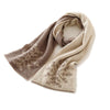Premium Women's Winter Cashmere Scarf with Jacquard Detailing in Green, Red, and Purple - Soft Wool for Warmth and Style