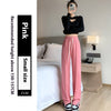 Casual Wide-Leg Slit Pants in Sporty Style